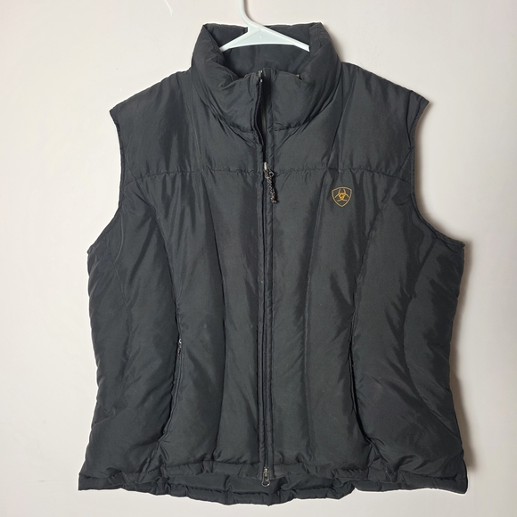 Ariat Other - Ariat Goose Down Puffer Vest Black Full Zip Insulated Riding Equestrian Large
